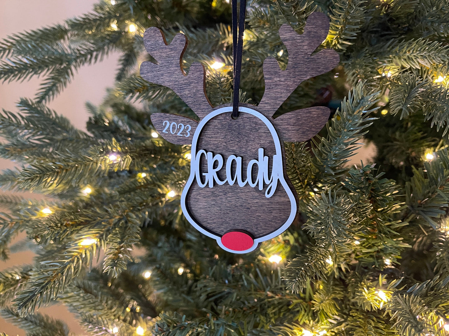 Personalized Reindeer Ornament