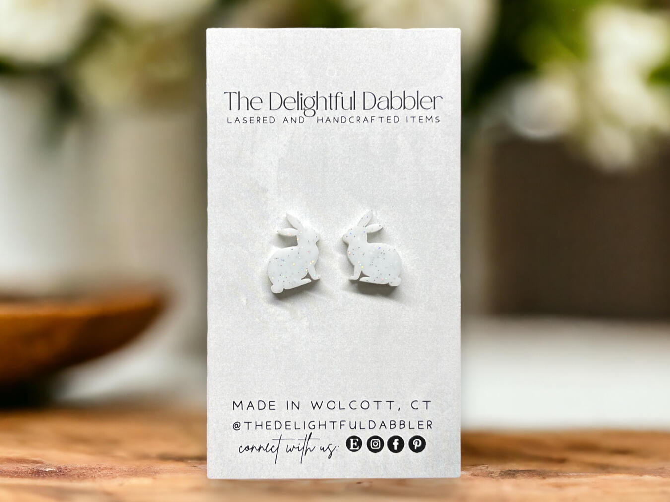 Bunny Acrylic Stud Earrings