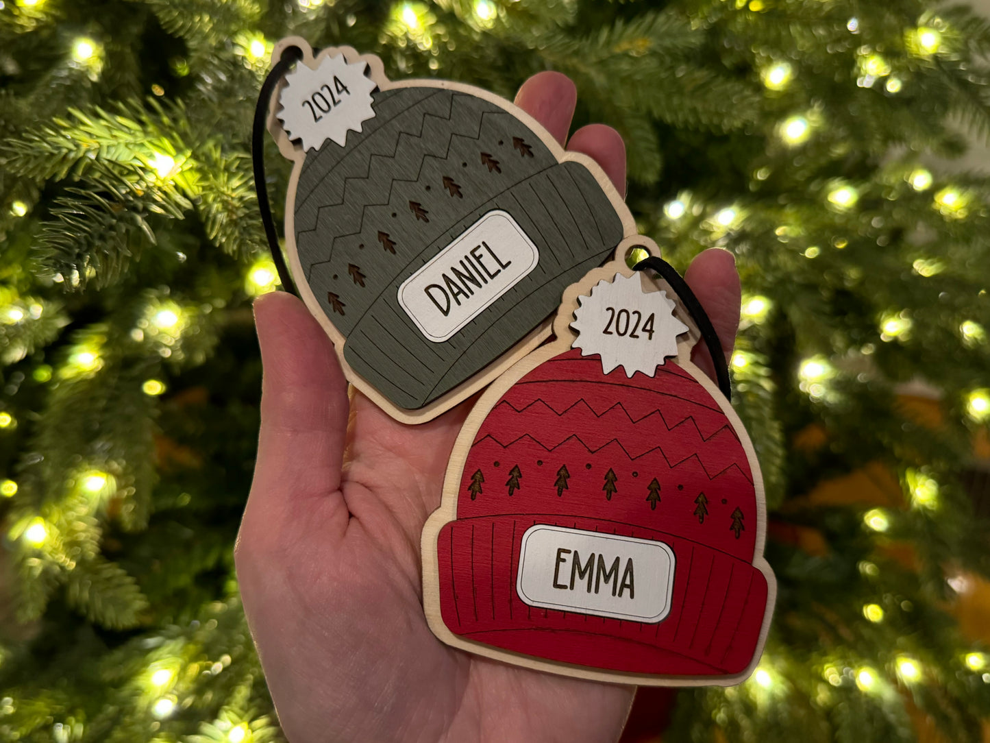 Winter Hat Personalized Christmas Ornament