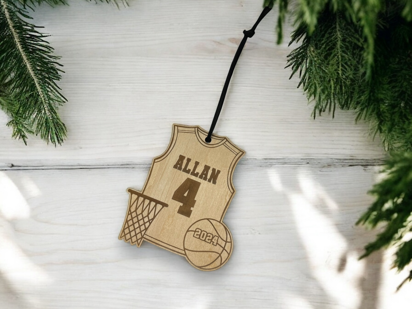 Personalized Basketball Jersey Ornament