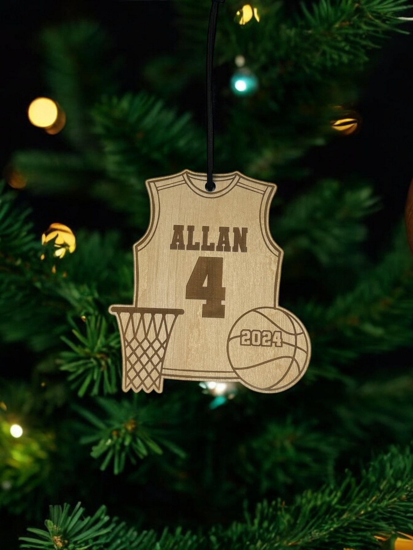 Personalized Basketball Jersey Ornament