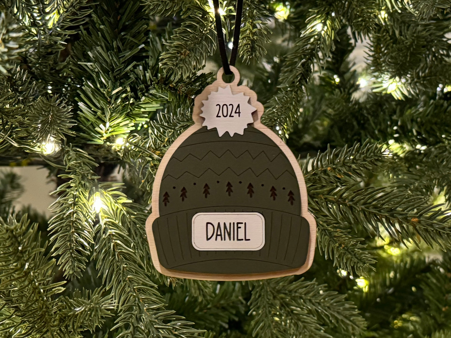 Winter Hat Personalized Christmas Ornament