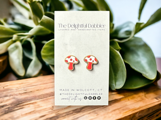 Mushroom Stud Earrings