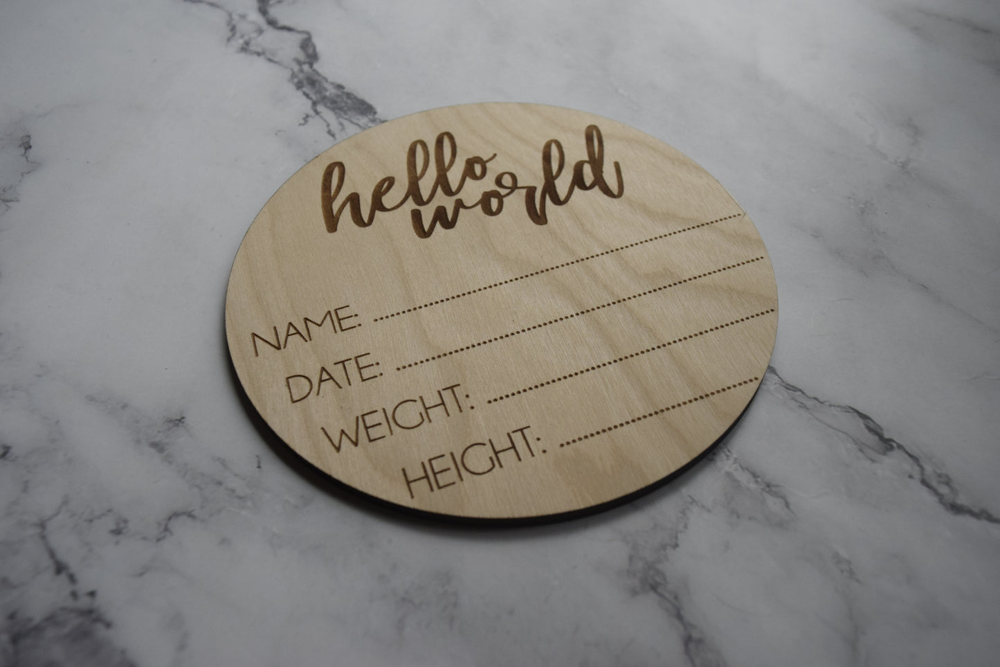 Hello World Baby Announcement Sign - Baby Shower Gift