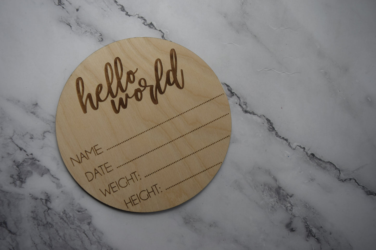 Hello World Baby Announcement Sign - Baby Shower Gift