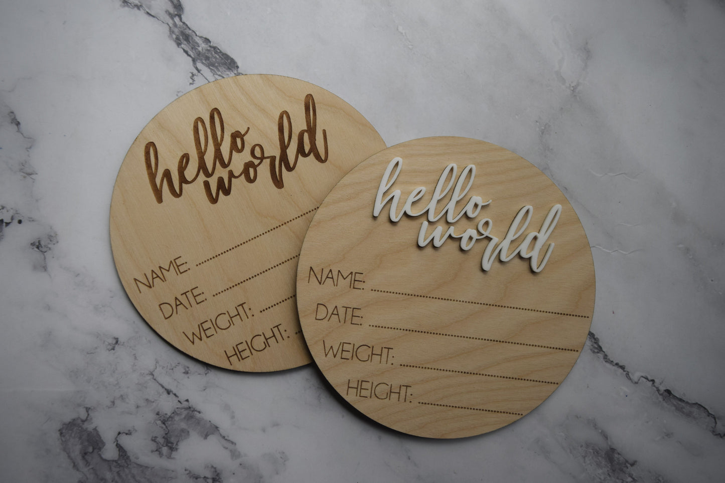 Hello World Baby Announcement Sign - Baby Shower Gift