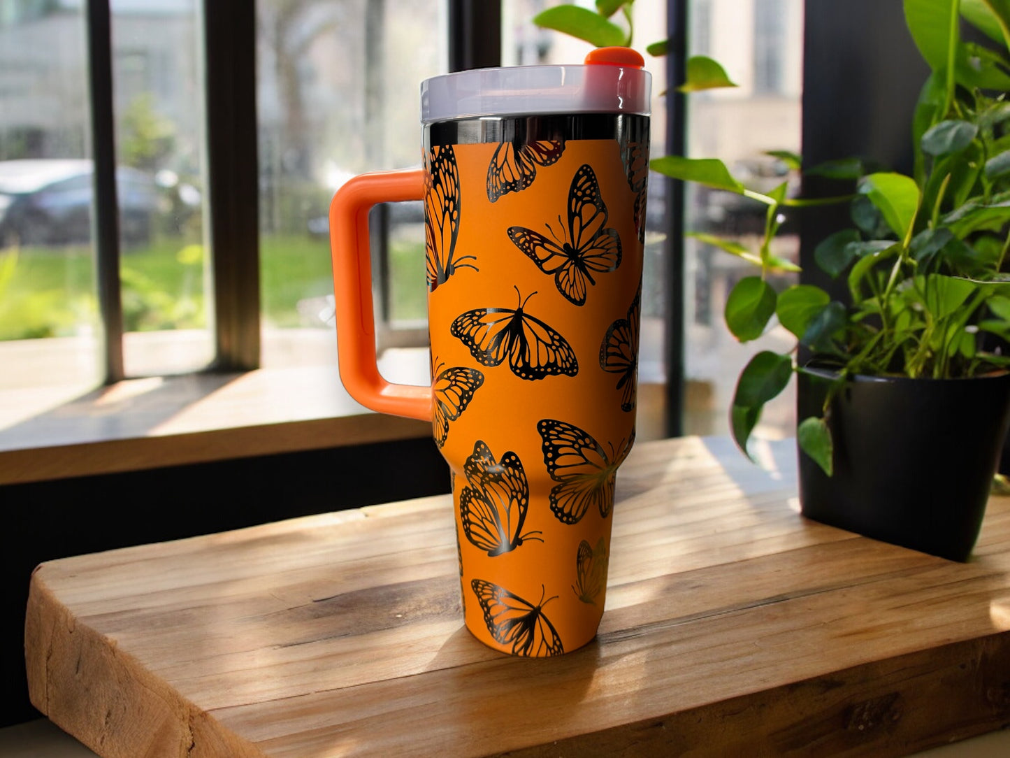 40oz Monarch Butterfly Design