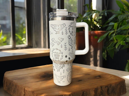 40oz Chicken Tender Tumbler - Laser engraved