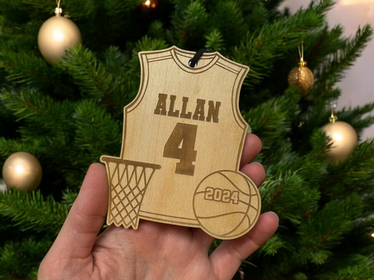 Personalized Basketball Jersey Ornament