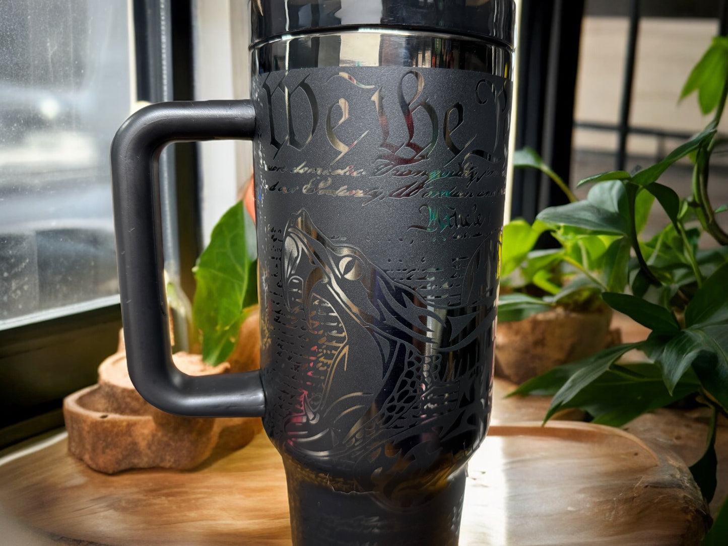 40oz Black Plated We The People Tumbler