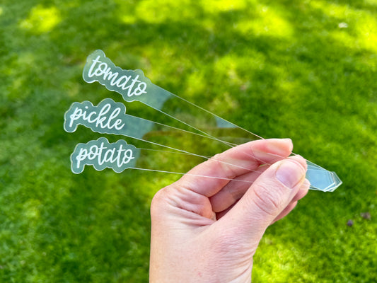 Garden Stake Markers - Clear Acrylic