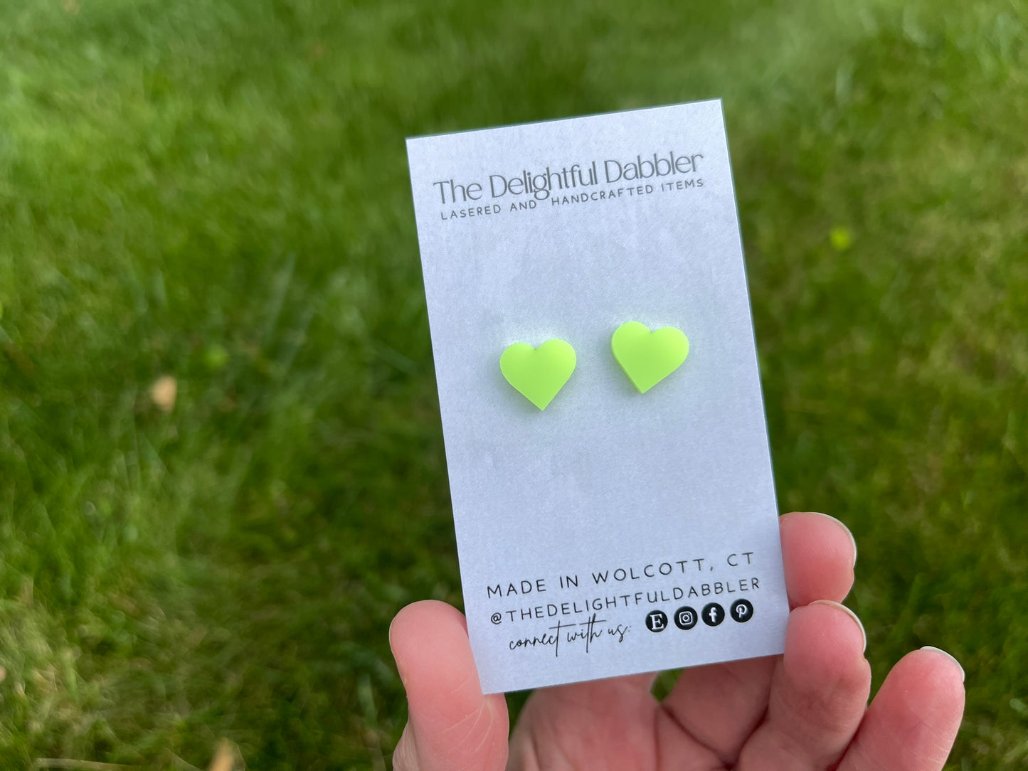 Neon/Bold Heart Stud Earring Collection