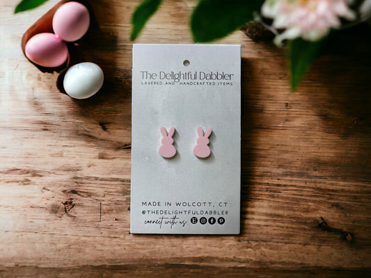 Easter Bunny Acrylic Stud Earrings