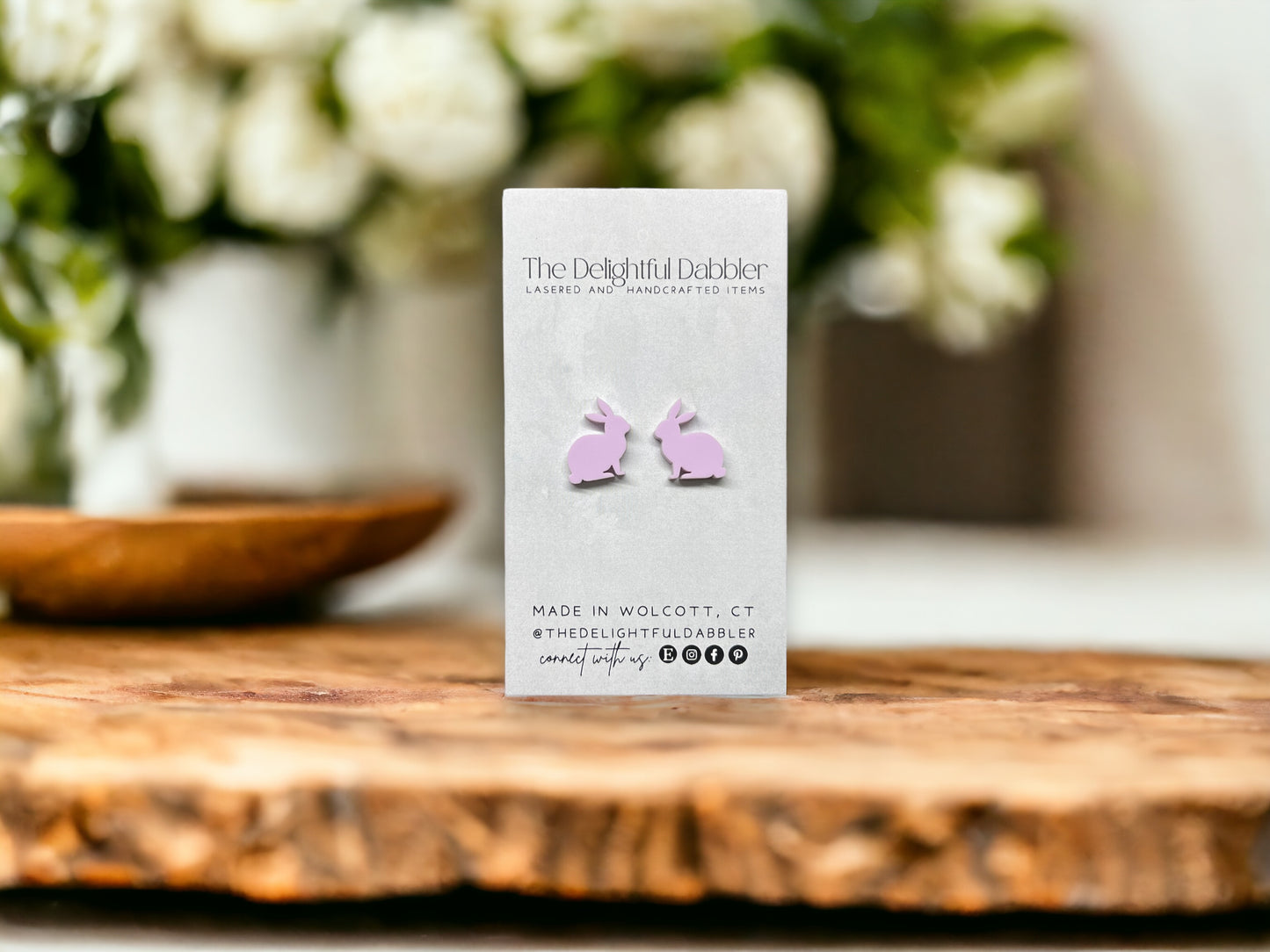 Easter Bunny Acrylic Stud Earrings