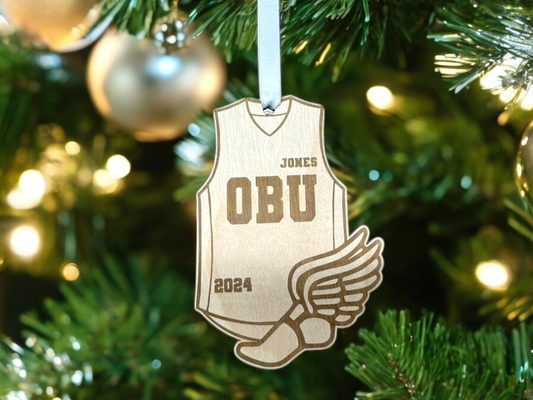 Personalized Track Runner Ornament