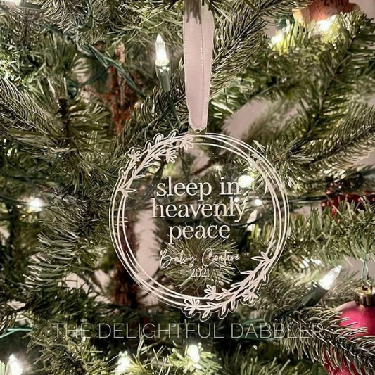 Sleep in Heavenly Peace Ornament - infant loss, miscarriage, remembrance