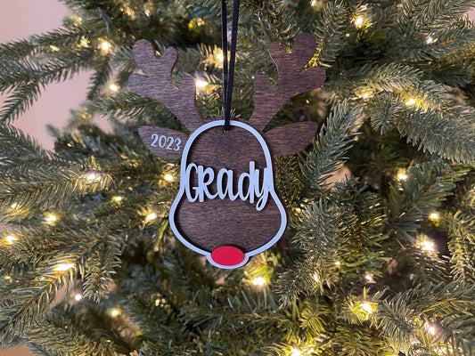 Personalized Reindeer Ornament