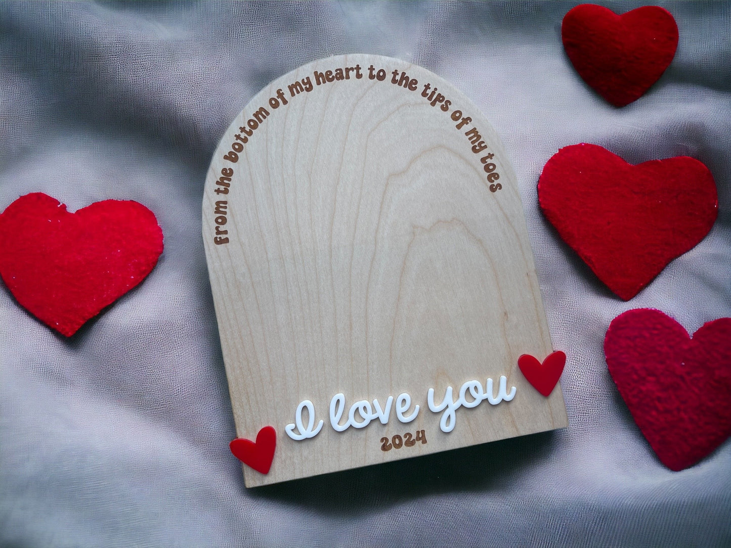 Valentines Day Baby Footprint Keepsake