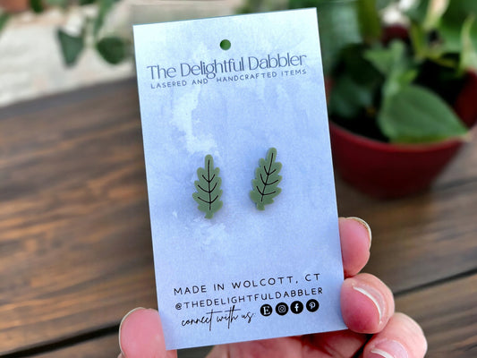 Fall leaf acrylic stud earrings