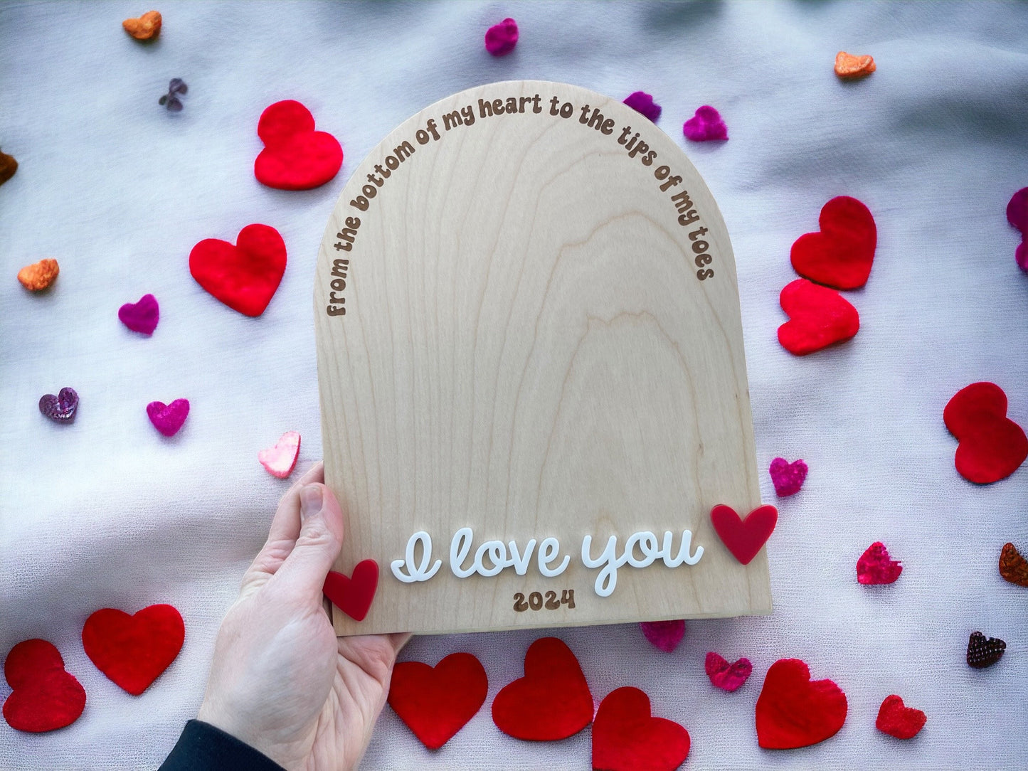 Valentines Day Baby Footprint Keepsake